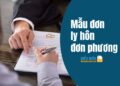Mẫu đơn xin ly hôn đơn phương