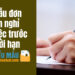 Mẫu đơn xin nghỉ việc trước thời hạn