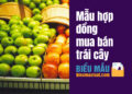 Mẫu hợp đồng mua bán trái cây