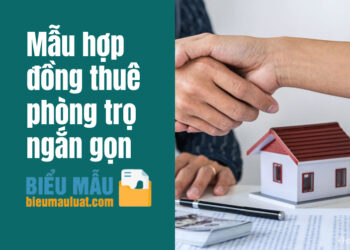 Mẫu hợp đồng thuê phòng trọ ngắn gọn