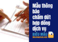 Mẫu thông báo chấm dứt hợp đồng dịch vụ
