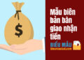 Mẫu biên bản bàn giao nhận tiền