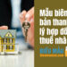 Mẫu biên bản thanh lý hợp đồng thuê nhà