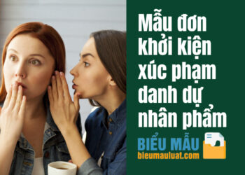 Mẫu đơn khởi kiện xúc phạm danh dự nhân phẩm