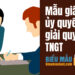 Mẫu giấy ủy quyền giải quyết tai nạn giao thông