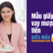 Mẫu giấy vay mượn tiền