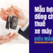 Mẫu hợp đồng cho thuê xe máy