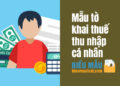 Mẫu tờ khai thuế thu nhập cá nhân