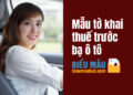 Mẫu tờ khai thuế trước bạ ô tô theo quy định
