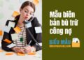Mẫu biên bản bù trừ công nợ