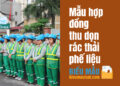 Mẫu hợp đồng thu dọn rác thải phế liệu