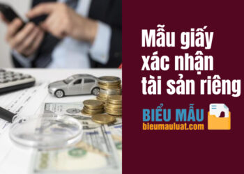 Mẫu giấy xác nhận tài sản riêng