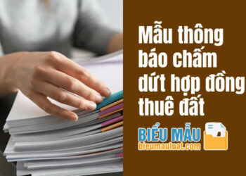 Mẫu thông báo chấm dứt hợp đồng thuê đất