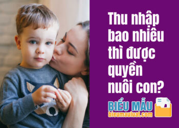 Thu nhập bao nhiêu thì được quyền nuôi con?