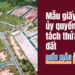 Mẫu giấy ủy quyền tách thửa đất