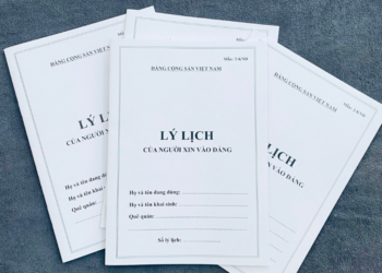 Mẫu khai lý lịch của người xin vào đảng